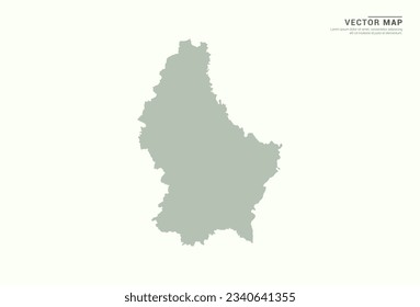 Luxembourg map of green vector modern.