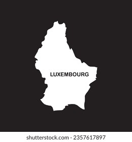 Diseño del símbolo del vector del icono del mapa de Luxemburgo