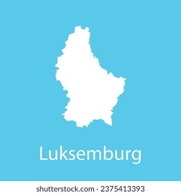 Diseño de ilustraciones vectoriales de iconos de mapa de Luxemburgo