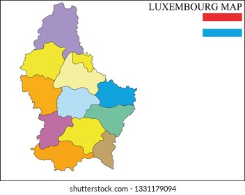 Luxembourg map vector illustration
