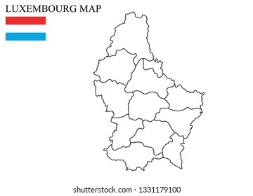 Luxembourg map vector illustration
