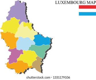 Luxembourg map vector illustration
