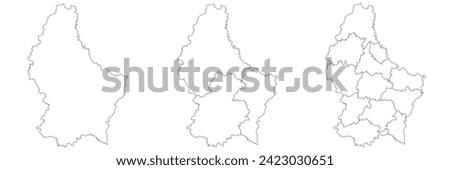 Luxembourg map. Map of Luxembourg in white set