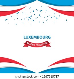 Luxembourg National Celebration Poster Vector Template Design Illustration