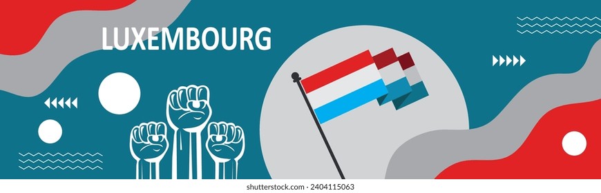 Luxembourg national day banner design. Happy holiday. Independence and freedom day. Celebrate annual.banner, template, background. Vector illustration.eps