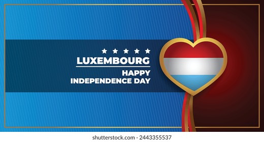 Luxembourg National Day, celebration template banner vector Illustration