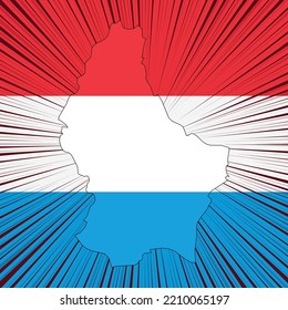 Luxembourg National Day Map Design