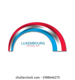 Luxembourg National Day ,Vector Illustration.