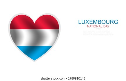 Luxembourg National Day ,Vector Illustration.