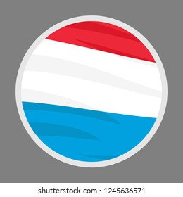 Luxembourg national flag. flat, icon, vector illustration