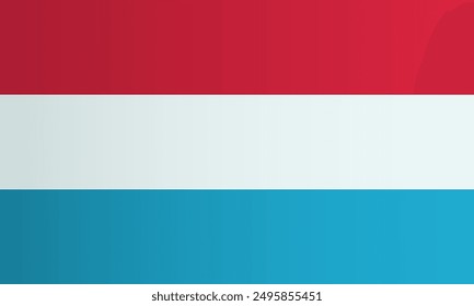 Luxembourg national flag. Ground duchy identity. Vector illustration