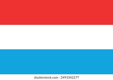 Orgullo nacional de Luxemburgo. Bandera de Luxemburgo. Diseño plano. Ilustración vectorial.