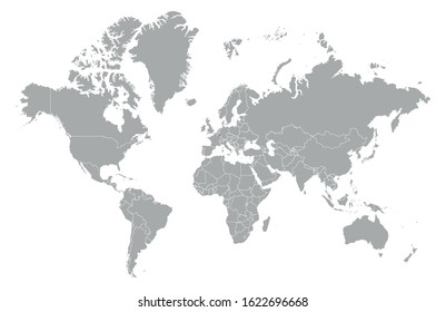 Luxembourg on detailed world map. With overlay Luxembourg flag. The location of the country of Luxembourg on the world map.