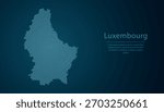 Luxembourg outline map filled with concentric circles on dark gradient background