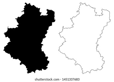 Luxembourg Province (Kingdom of Belgium, Provinces of Belgium, Walloon Region) map vector illustration, scribble sketch Belgian Luxembourg map