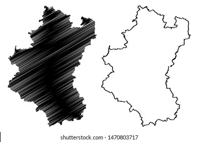 Luxembourg Province (Kingdom of Belgium, Provinces of Belgium, Walloon Region) map vector illustration, scribble sketch Belgian Luxembourg map