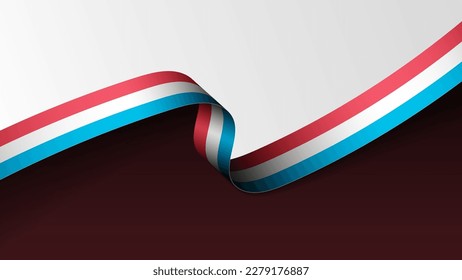 Luxembourg ribbon flag background. Element of impact for the use you want to make of it.