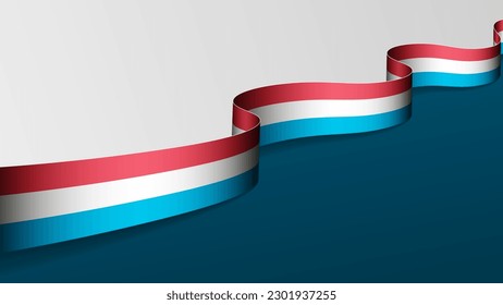 Luxembourg ribbon flag background. Element of impact for the use you want to make of it.