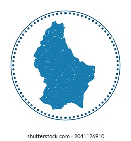 Luxembourg sticker. Travel rubber stamp with map of country, vector illustration. Can be used as insignia, logotype, label, sticker or badge of Luxembourg.