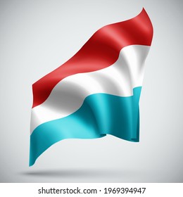 Luxembourg, vector 3d flag isolated on white background