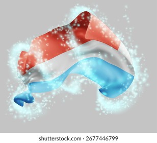 Luxemburgo, Vector 3d en un torbellino de magia radiante