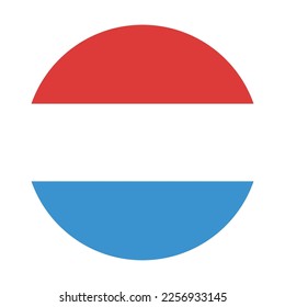 Icono plano vector luxemburgués. Ilustración de emoji luxemburguesa aislada