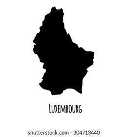 Luxembourg vector map with color gradient and caption on white background. 