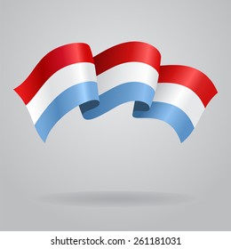 Luxembourg waving Flag. Vector illustration Eps 8.