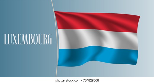 Luxembourg waving flag vector illustration. Stripes   elements as a national Luxembourg symbol 