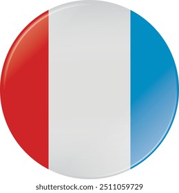 luxemburgo bandeira círculo vetor design ilustração