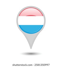 luxemburg flag pin vector design