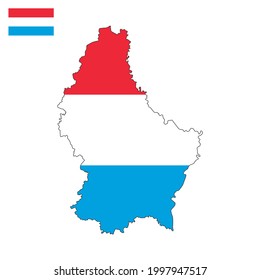Luxemburg map vector art and graphics