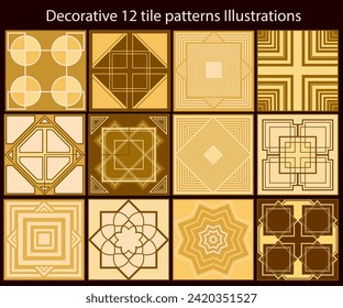 luxlury Decorative tile patterns Illustrations