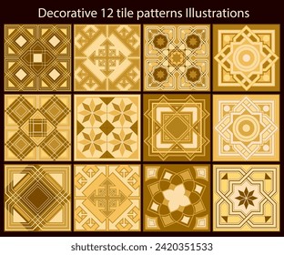 luxlury Decorative tile patterns Illustrations