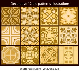 luxlury Decorative tile patterns Illustrations