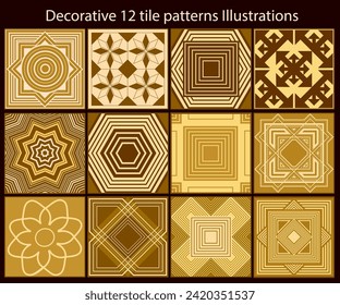 luxlury Decorative tile patterns Illustrations