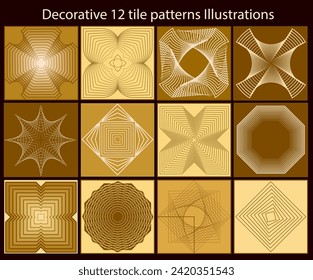 luxlury Decorative tile patterns Illustrations