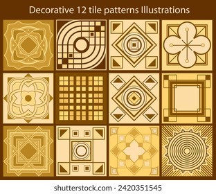 luxlury Decorative tile patterns Illustrations