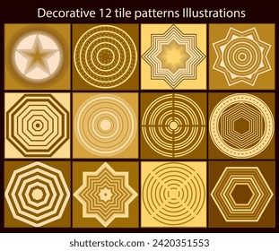 luxlury Decorative tile patterns Illustrations