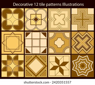 luxlury Decorative tile patterns Illustrations