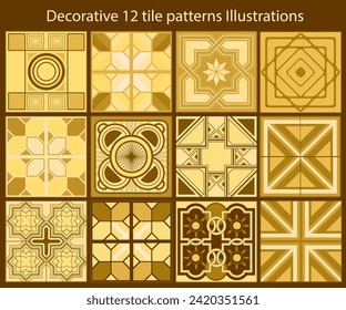 luxlury Decorative tile patterns Illustrations