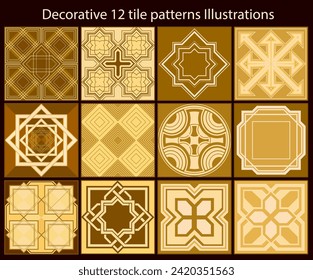 luxlury Decorative tile patterns Illustrations