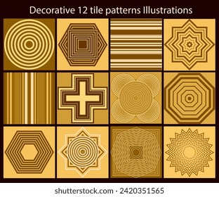 luxlury Decorative tile patterns Illustrations