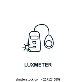 Icono de Luxeter. Icono de medición simple de línea para plantillas, diseño web e infografías