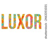 Luxor city name design vector text element