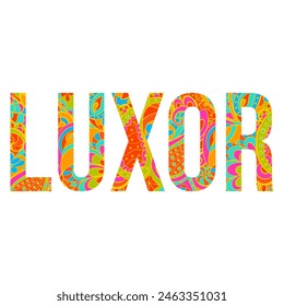 Luxor city name design vector text element