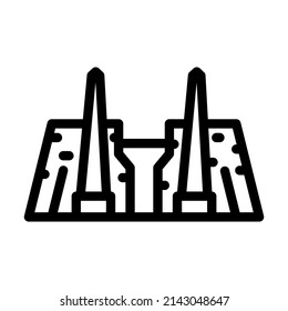 luxor egypt city line icon vector. luxor egypt city sign. isolated contour symbol black illustration