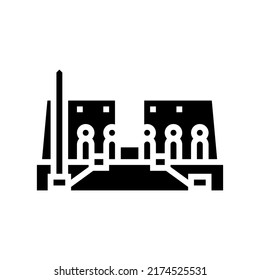 luxor temple glyph icon vector. luxor temple sign. isolated symbol illustration