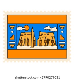 Luxor Temple icon in Egypt, a historic landmark featuring magnificent ancient architecture