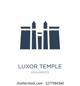 luxor temple icon vector on white background, luxor temple trendy filled icons from Monuments collection, luxor temple vector illustration